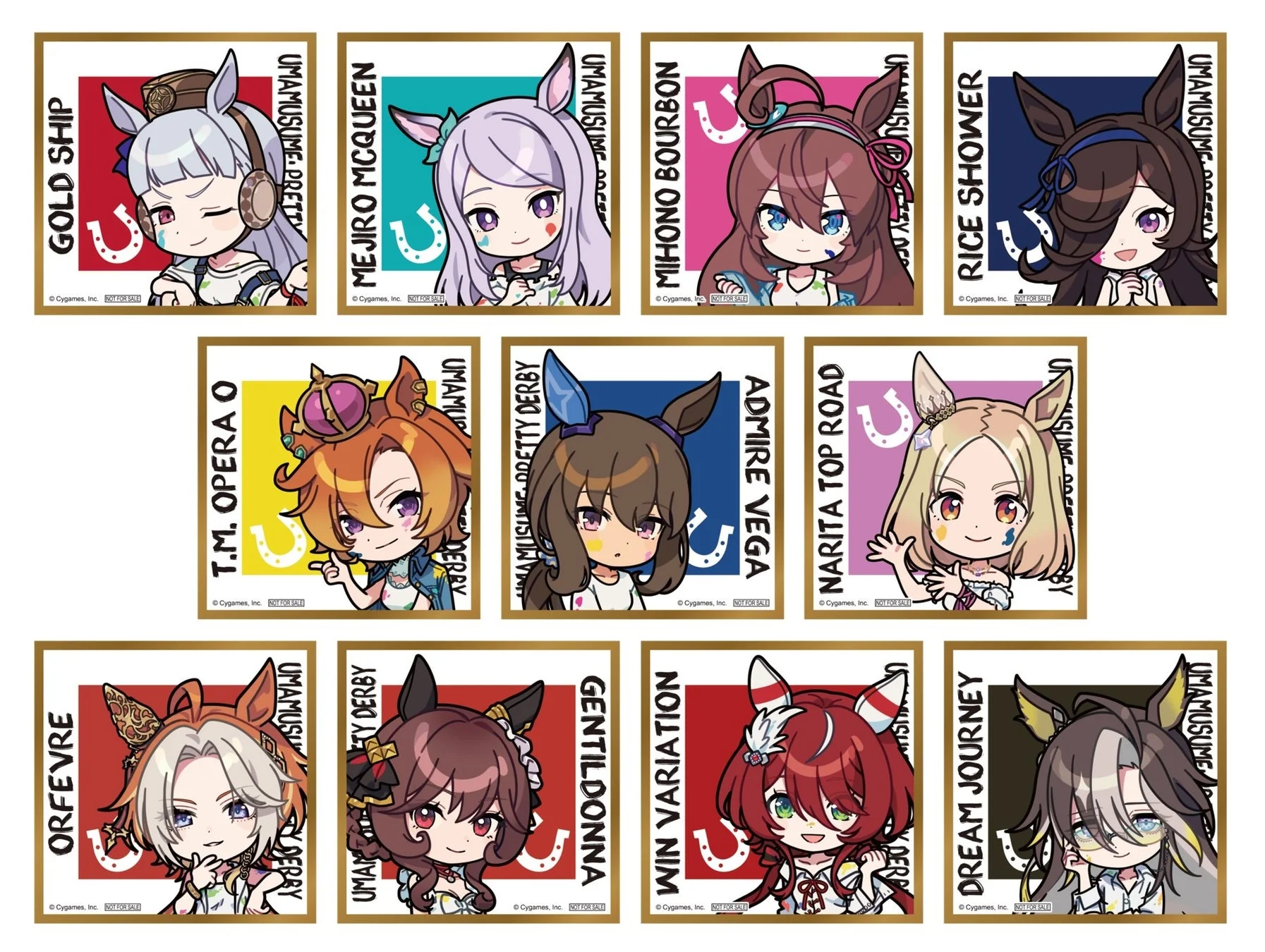 ミニミニ色紙風イラストシート ペインタースタイル