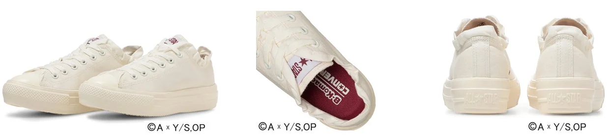 有馬かなデザインのオフホワイト厚底スニーカー