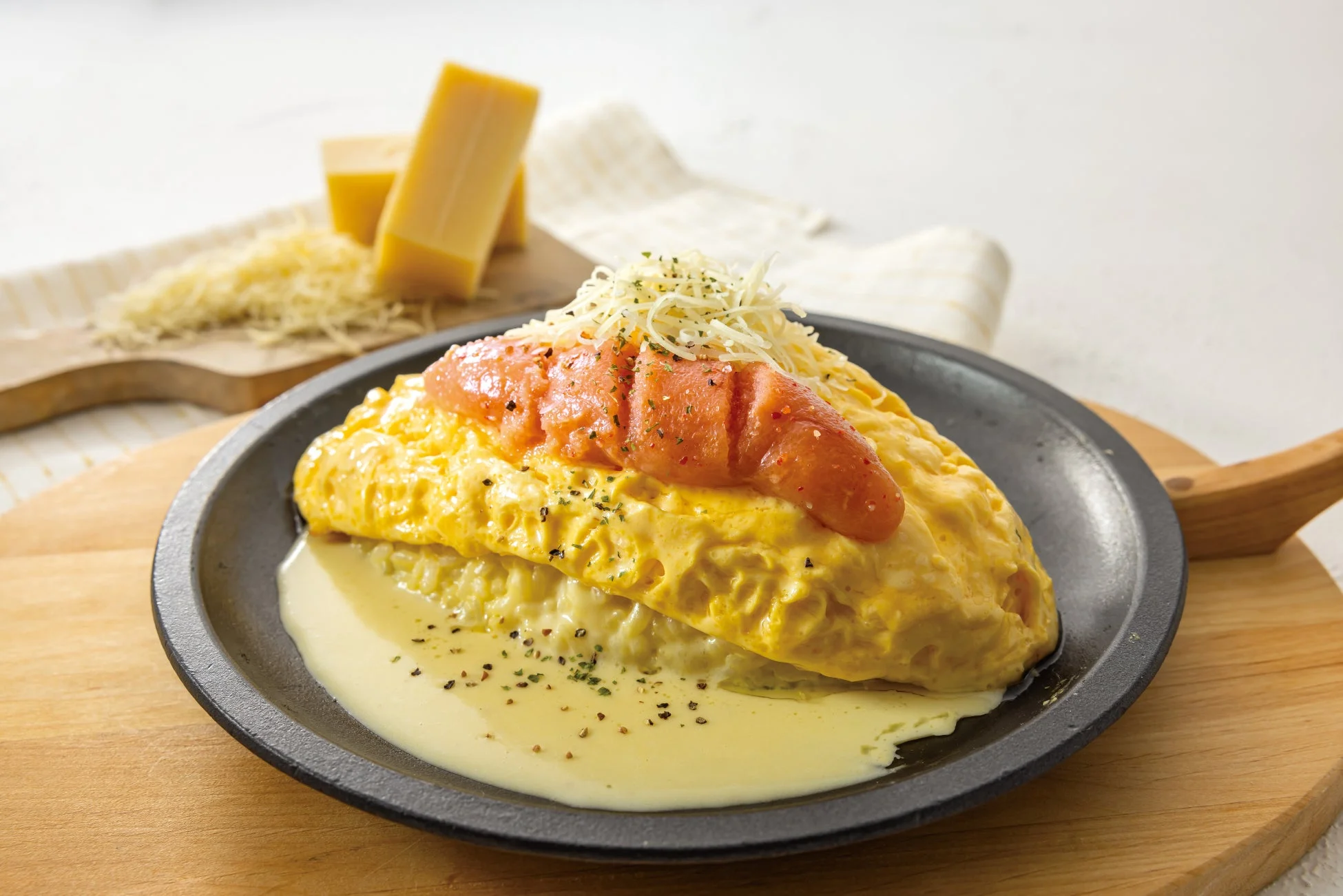 熟成明太子とパルメザンチーズの焼きオムドリア