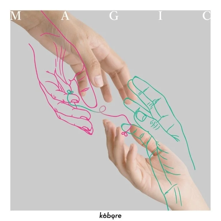 手と糸のアートワーク