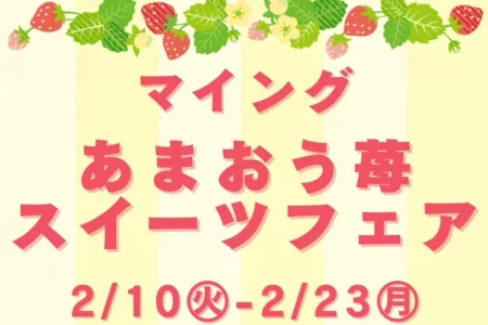 博多エキナカ「マイング」にて「あまおう苺スイーツフェア2026」が開催、9店舗の多彩なスイーツが集結