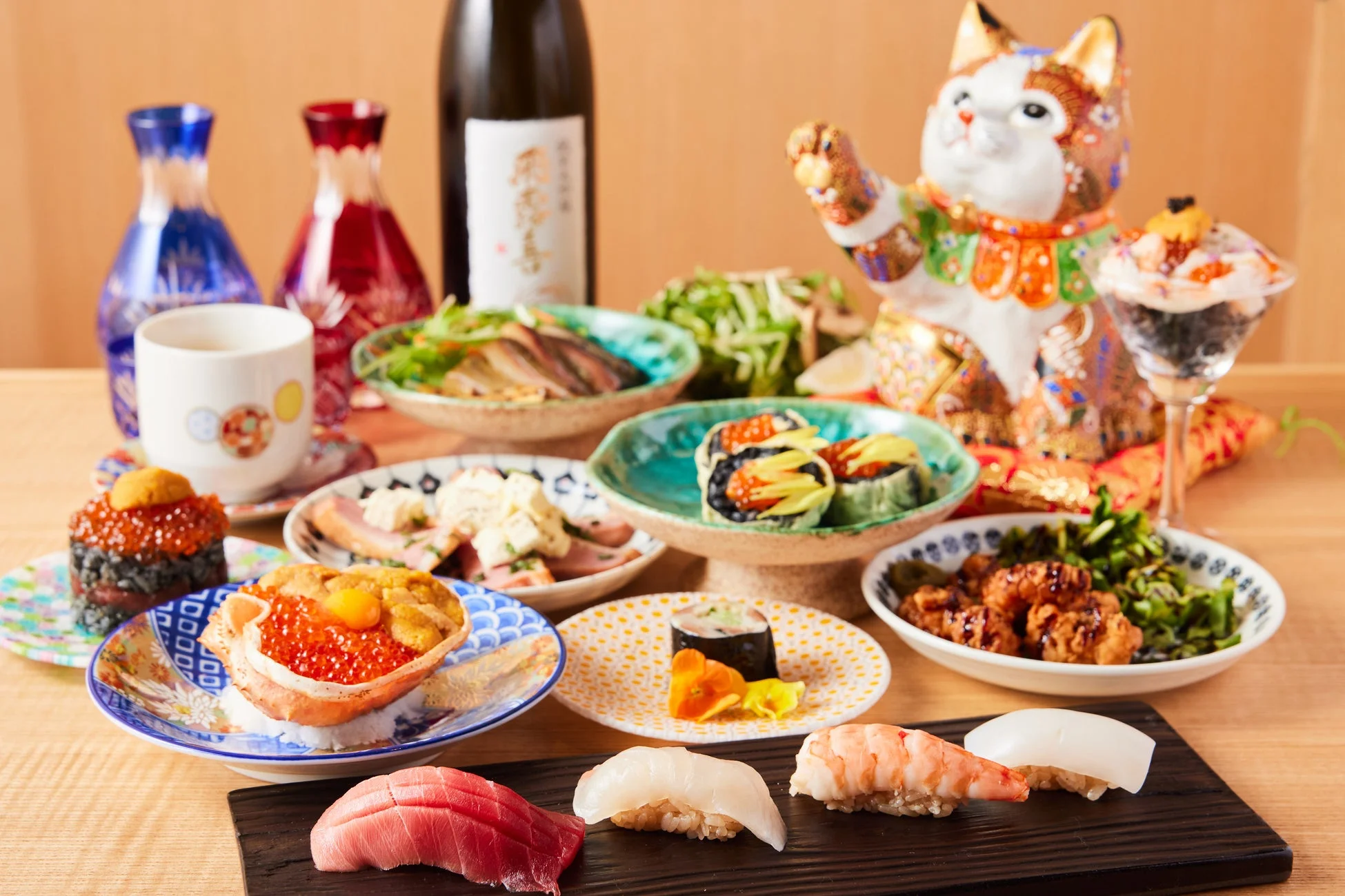 豪華な和食の食卓