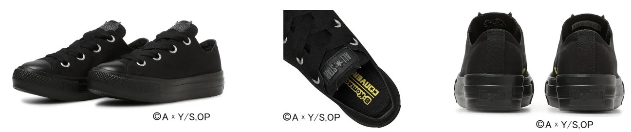 MEMちょデザインの黒厚底スニーカー