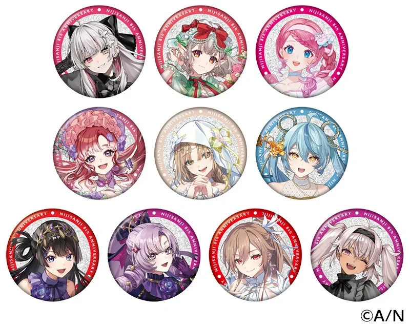 にじさんじ 8th Anniversary ランダムグリッター缶バッジ Dグループ