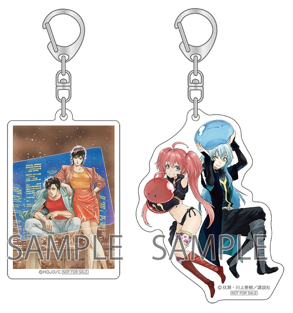 アクリルキーホルダー『極楽街』／『ご注文はうさぎですか？』／『シティーハンター』／『転生したらスライムだった件』／『時々ボソッとロシア語でデレる隣のアーリャさん』／『妖怪学校の先生はじめました！』／『40までにしたい10のこと』