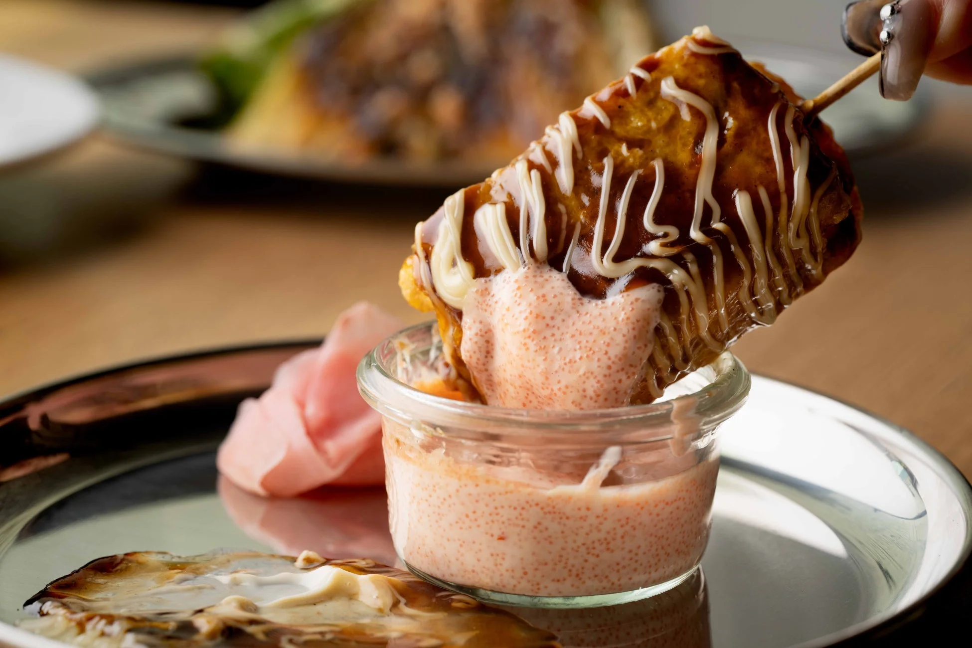 串揚げと明太子ソース