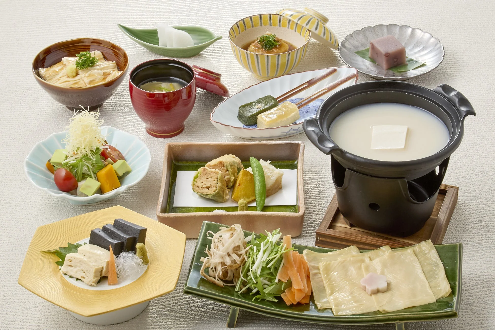 湯葉と豆腐の菜食ランチ