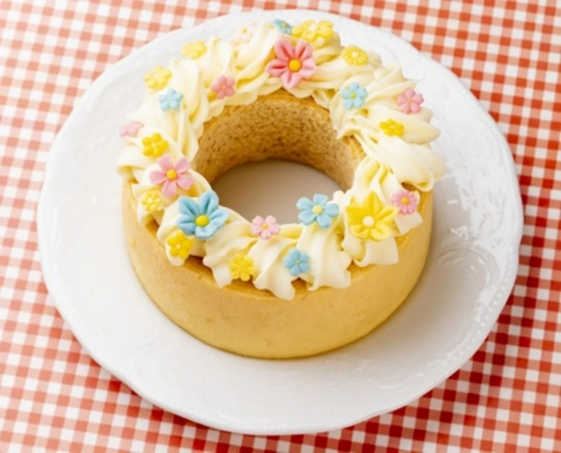 花飾りバウムクーヘン