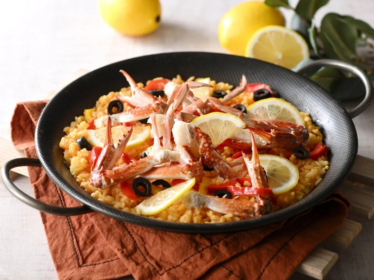 渡り蟹の赤いパエリア