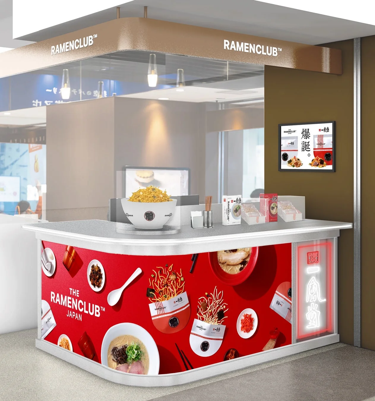 RAMENCLUB™のラーメンポップアップストアまたは販売ブース