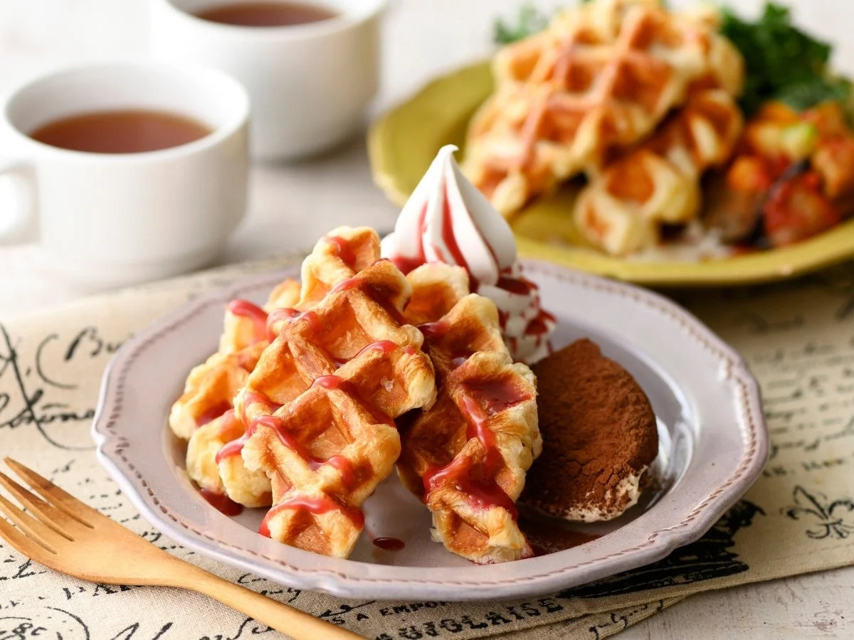 ワッフルとデザート