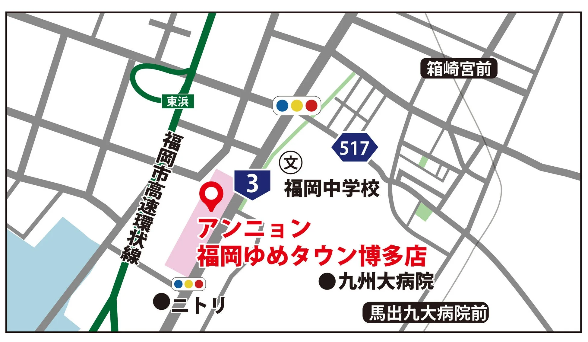 アンニョン 福岡ゆめタウン博多店 地図