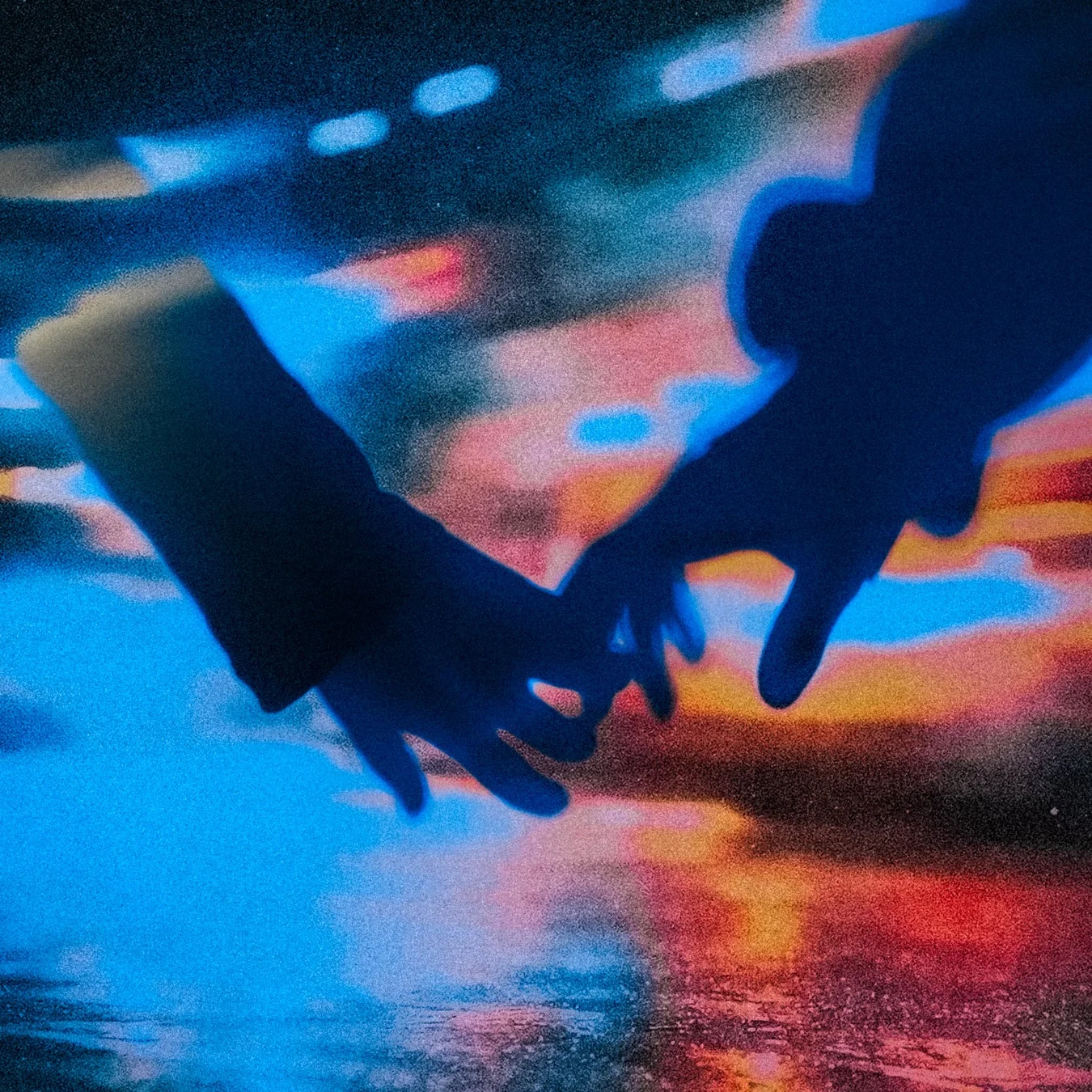 抽象的な手とグラデーション