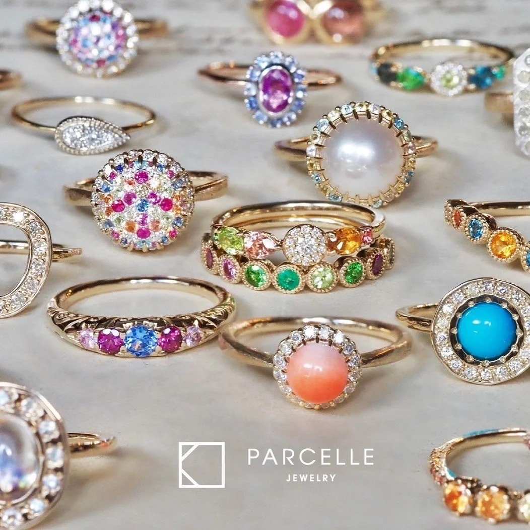 カラフルな宝石のリング