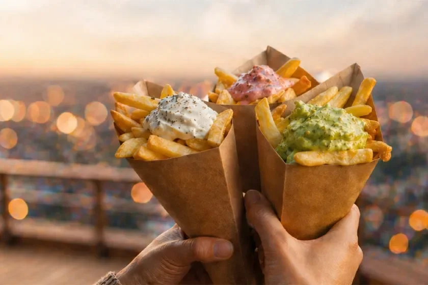 フライドポテトとディップソース