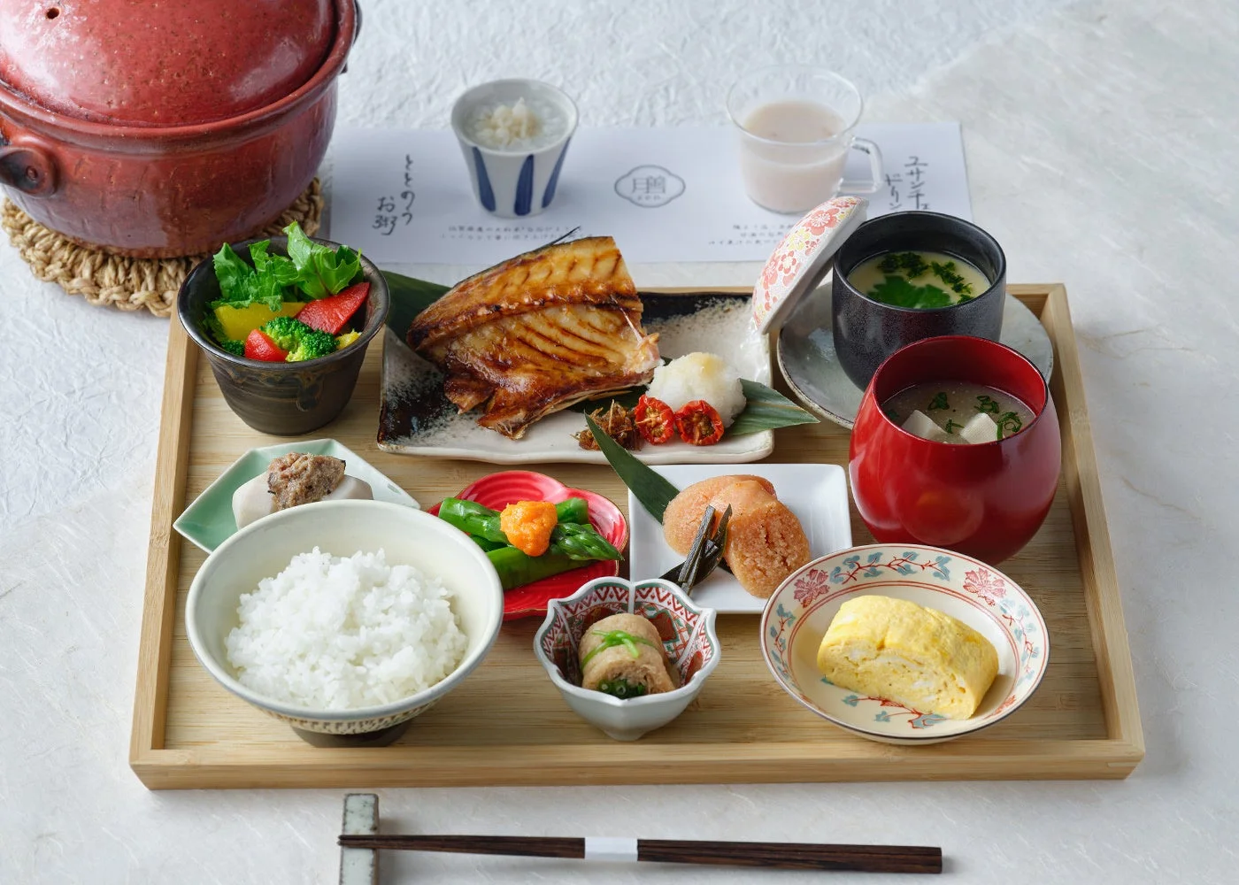 品数豊富な和朝食の定食