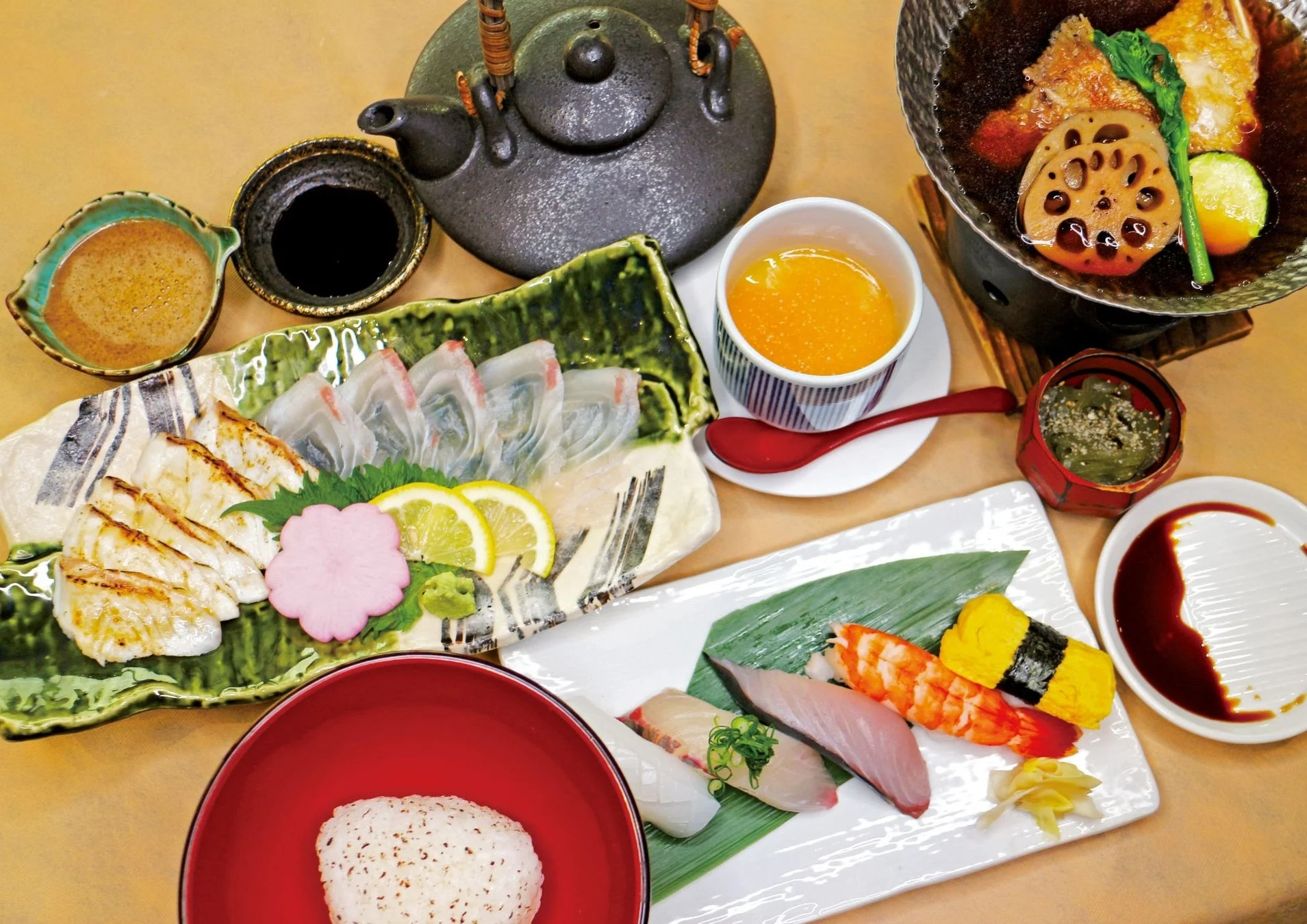 豪華な和食
