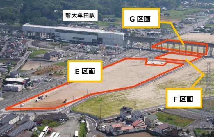 新大牟田駅 E 区画 G 区画 F 区画