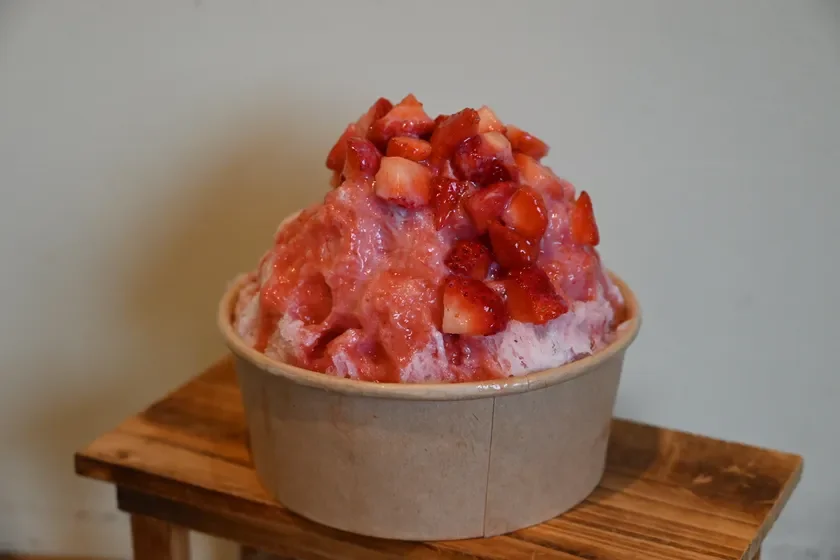 いちごやcafe TANNALの“生”あまおうかき氷