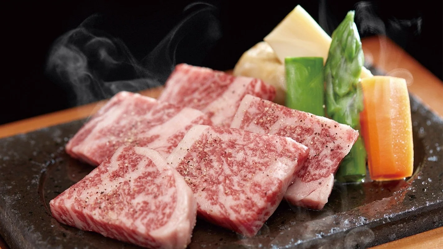黒毛和牛の溶岩焼き