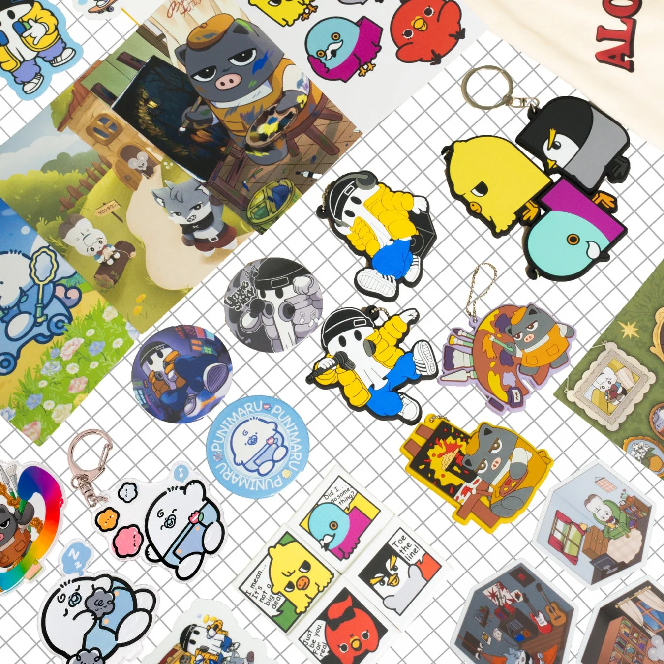 キャラクターグッズの展示イメージ