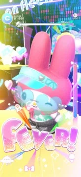 サンリオ,マイメロディ,キャラクター,ゲーム,かわいい,ポップ,カラフル,きらきら,フィーバー,音楽