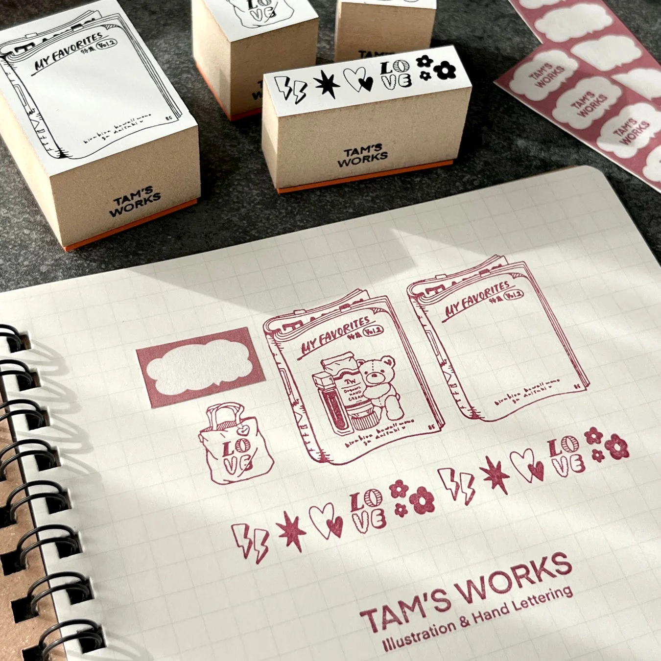 雑誌モチーフのスタンプセット