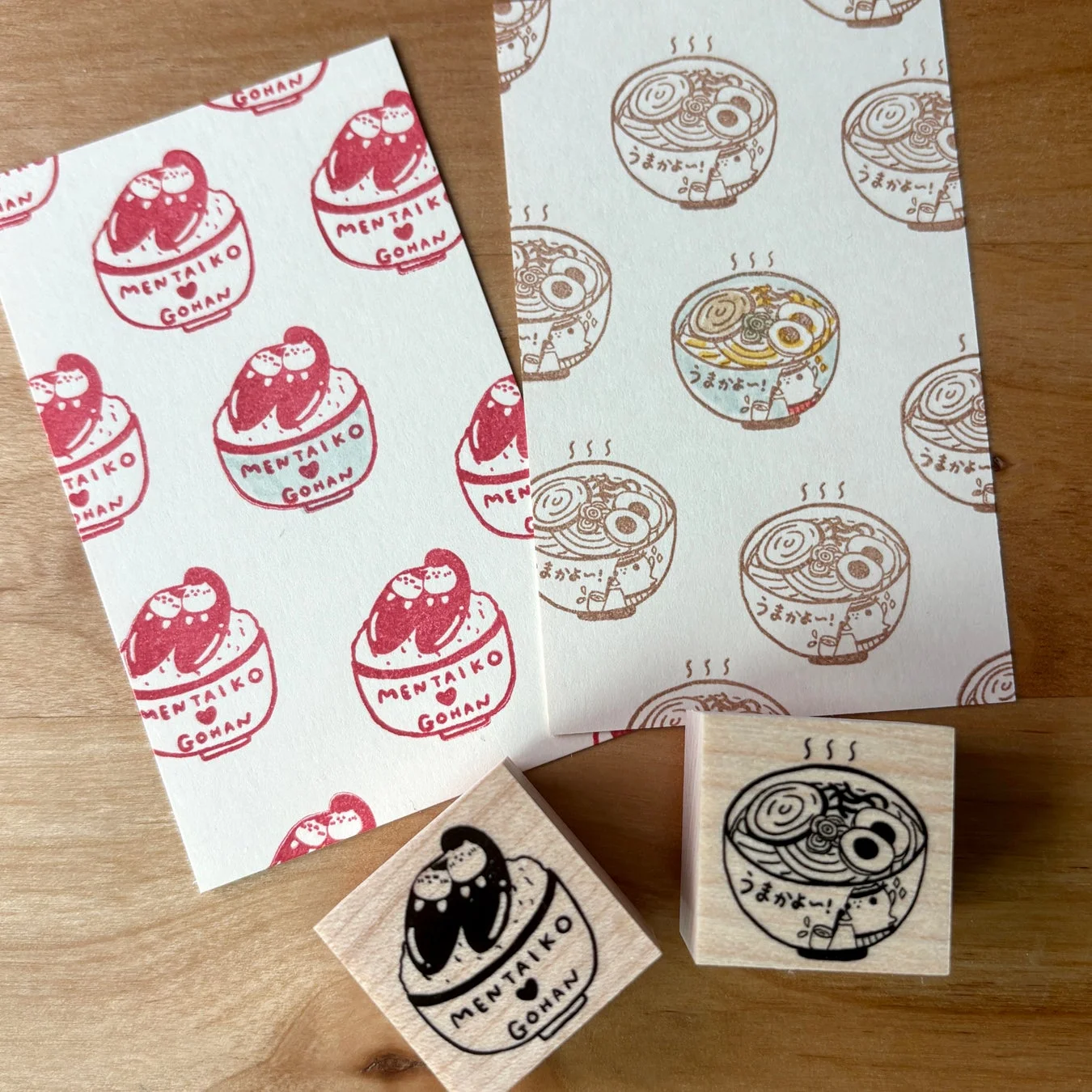 明太子ごはんのはんこ・博多ラーメンのはんこ