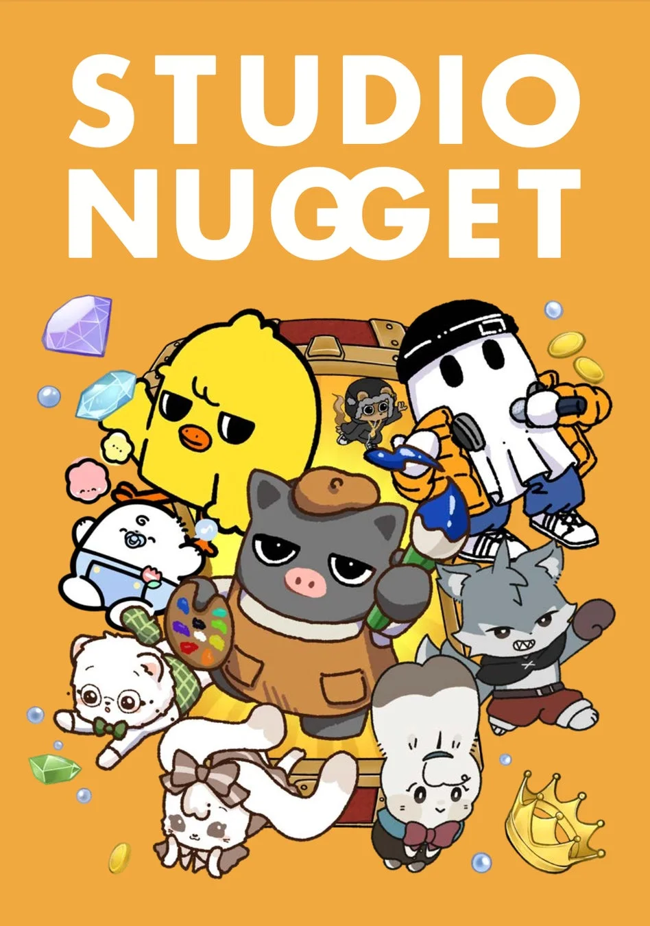 STUDIO NUGGETのロゴとキャラクター