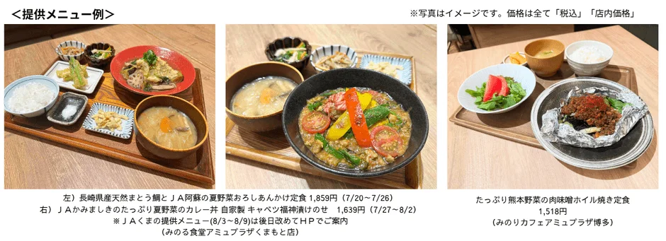 提供メニュー例
