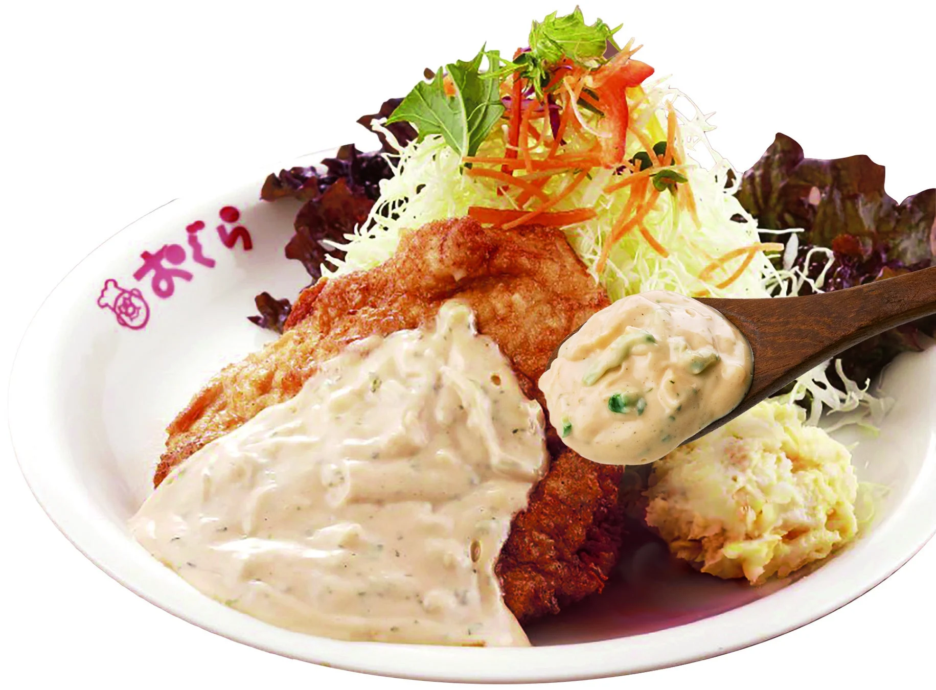 揚げた鶏肉にタルタルソースがたっぷりかかったチキン南蛮