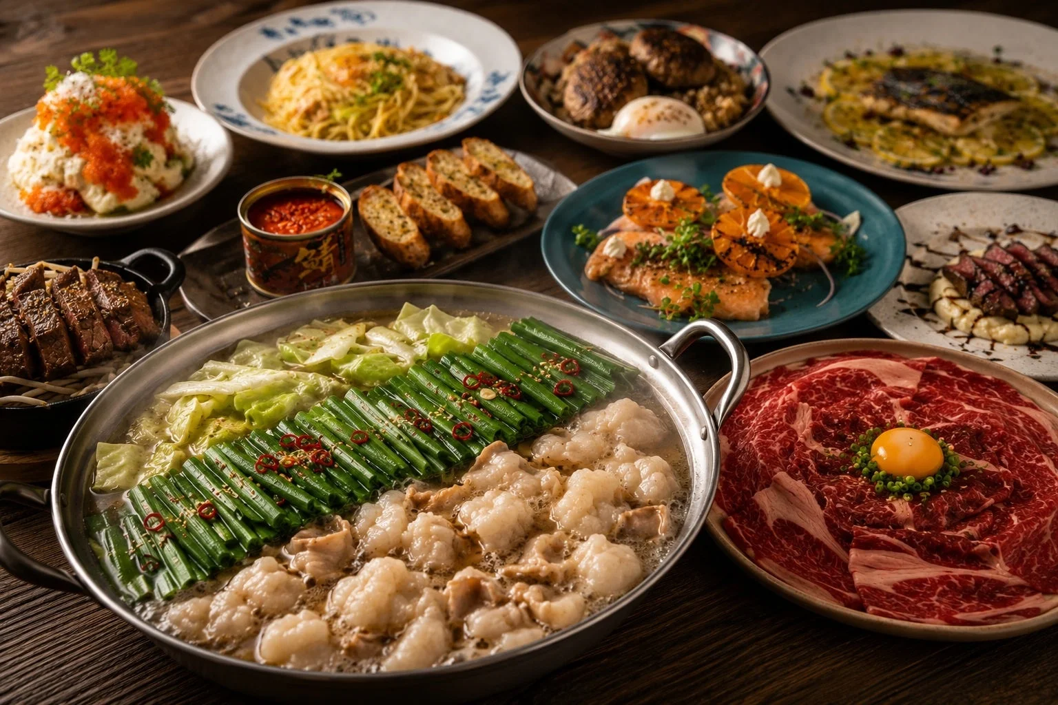 豪華な食卓に並ぶ料理