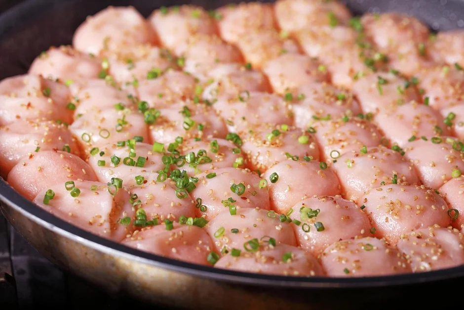 調理中の水たき焼き小籠包