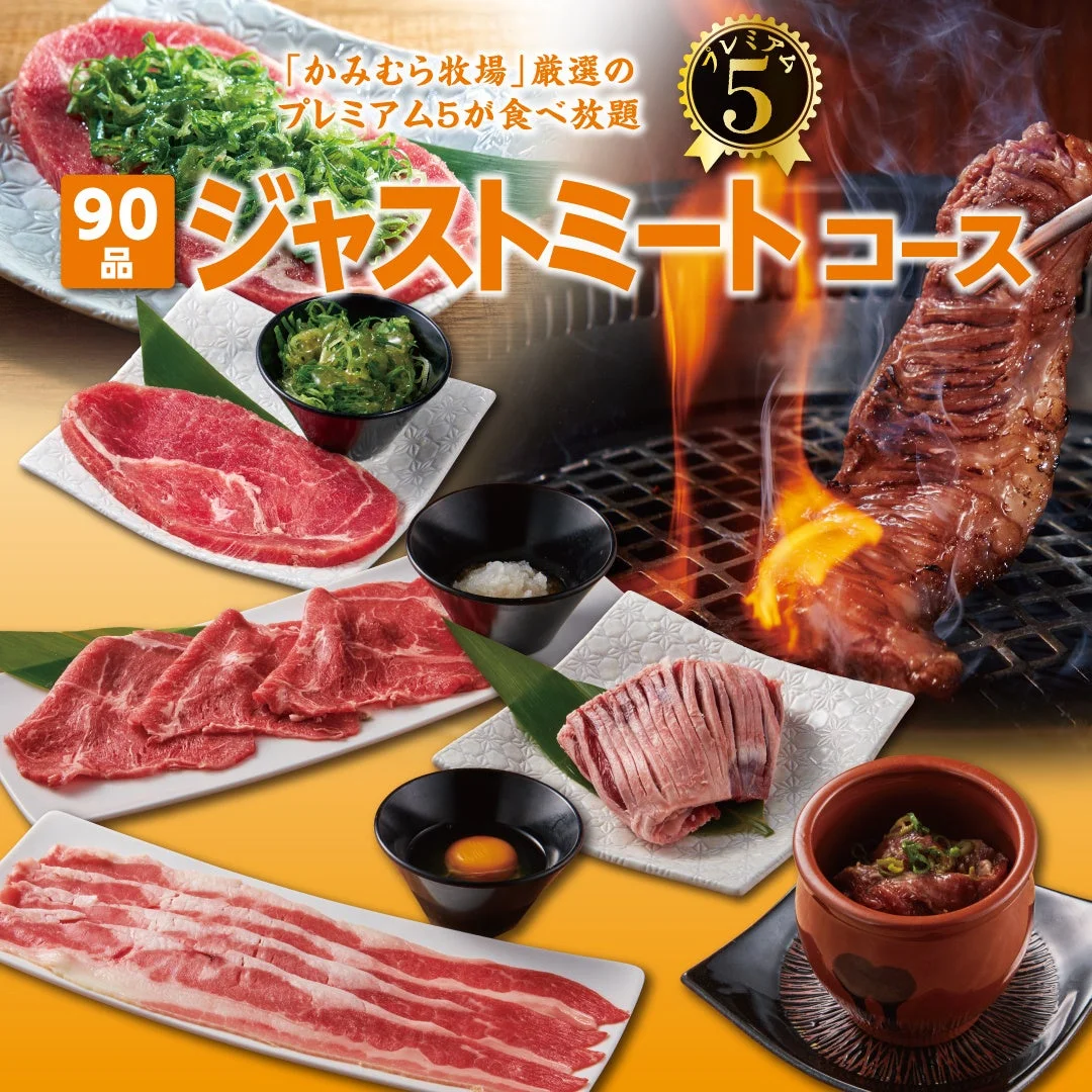 ジャストミートコースの肉盛り合わせ