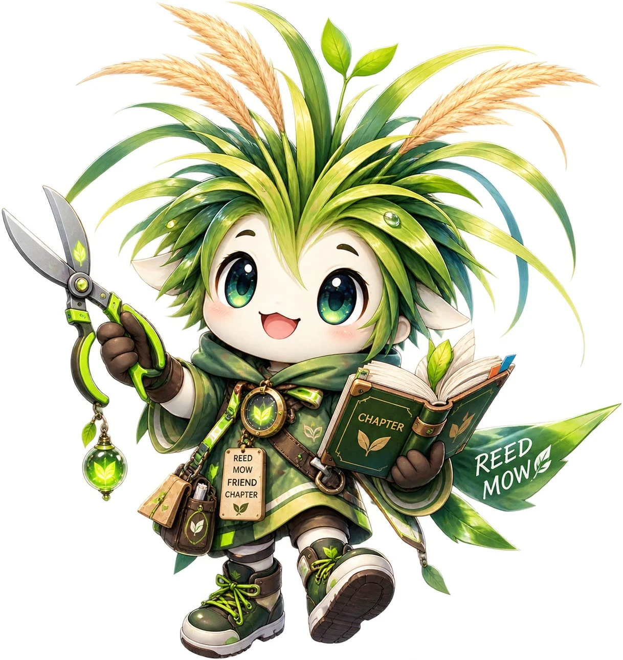 自然と創造性をテーマにしたキャラクター