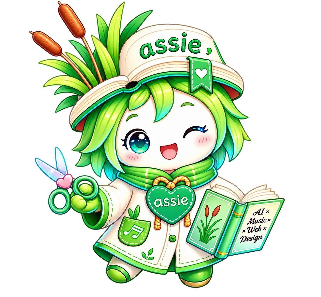AI × Music × Web × Designを表現したキャラクター